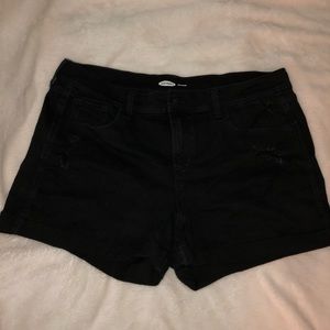 Old Navy Black Ripped Boyfriend Shorts